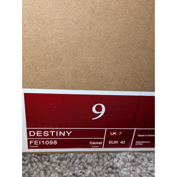 TORGEIS Destiny Camel Riding Knee High Boots Studded Buckle Block Heel NEW - Picture 5 of 12